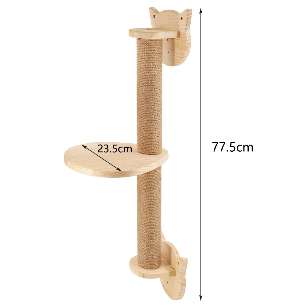 Wooden Wall-mounted Climbing Furniture for Cats