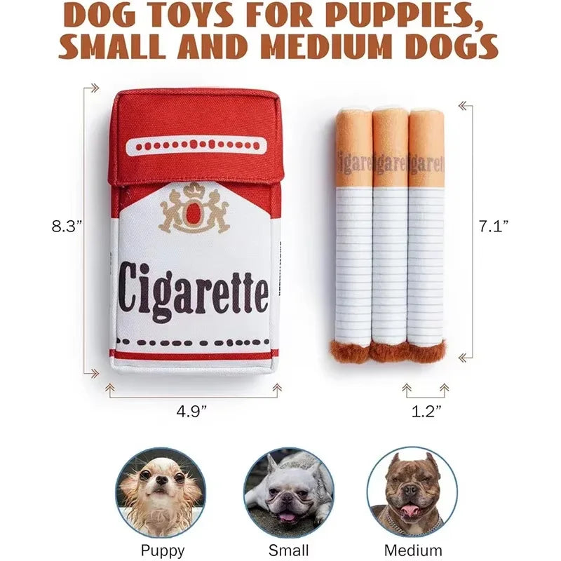 Squeaky Cigarette Dog Chew Toy