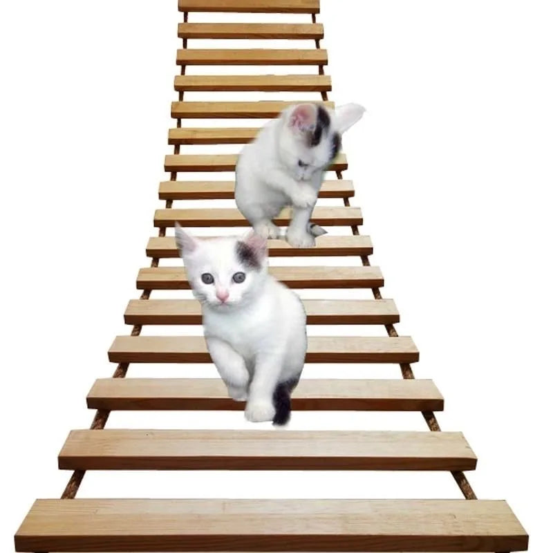 Wall-Mounted Activity Cat Wood Sisal Scratcher Furniture