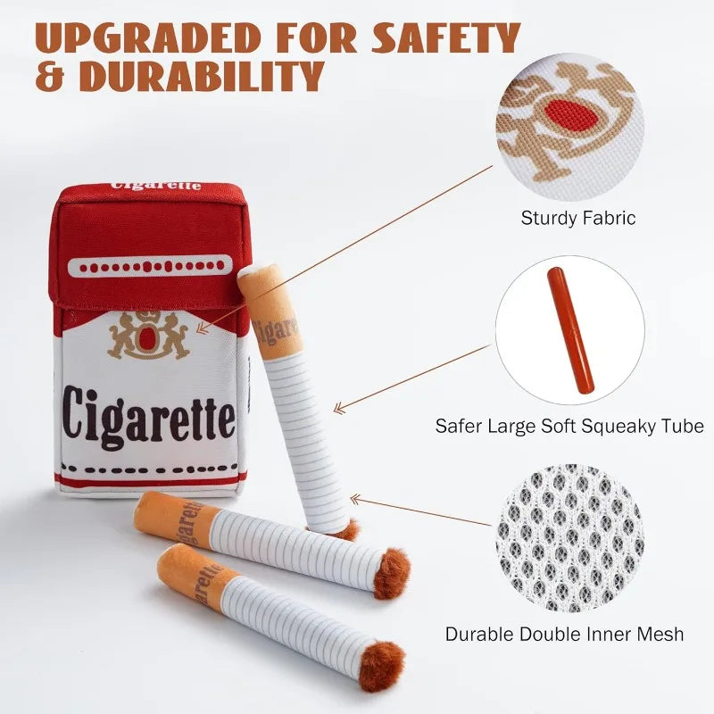 Squeaky Cigarette Dog Chew Toy