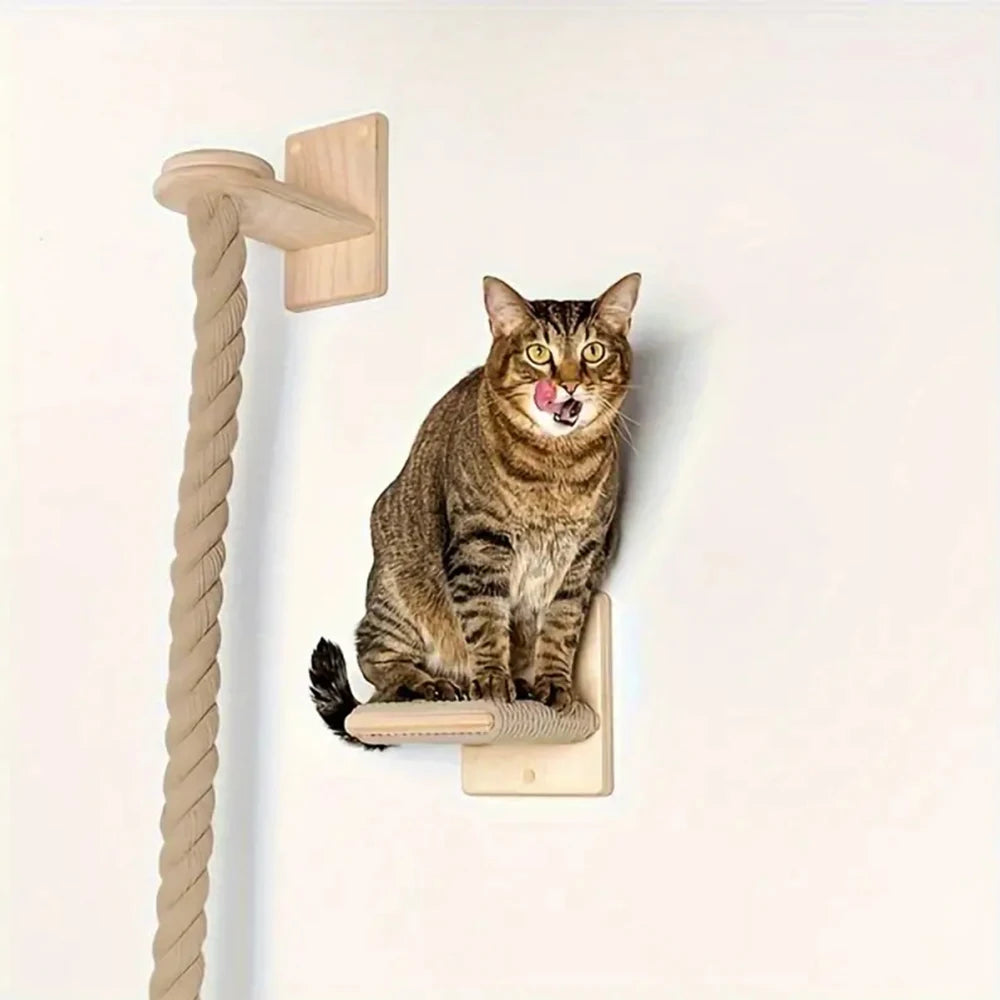 Wooden Wall-mounted Climbing Furniture for Cats
