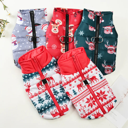 Christmas dog coat