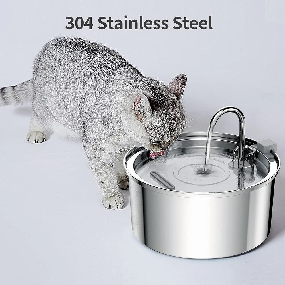 Stainless Steel Automatic Cat Water Feeder