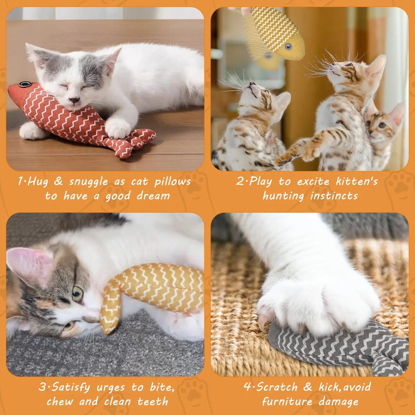 Interactive Fish Catnip Toy for Cats