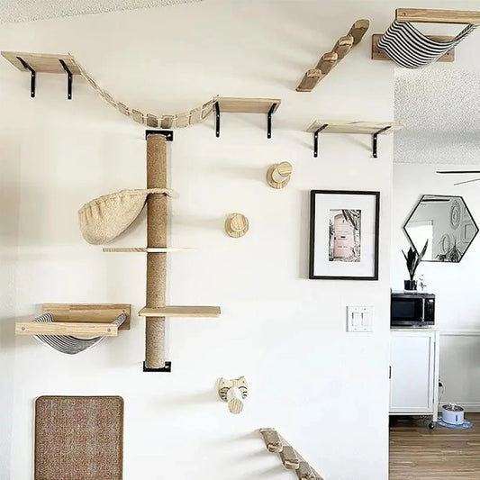 Wall Mounted Climbing Frame for Cats