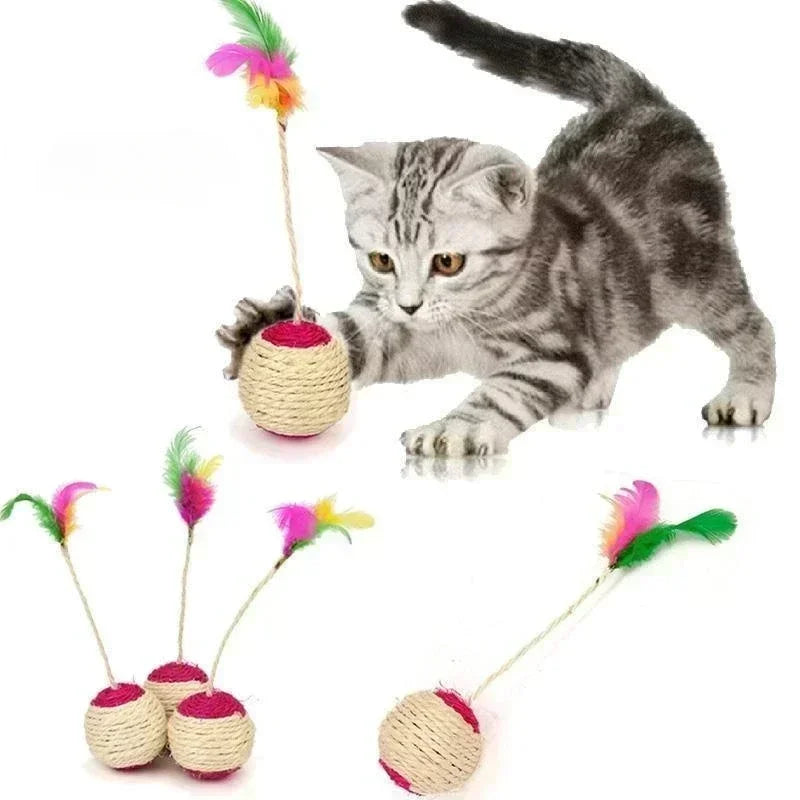 Sisal Interactive Cat Scratching Ball