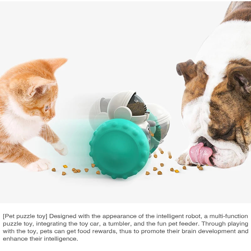 Interactive Tumbler Toy for Dogs - Slow Food Feeder with Dispenser