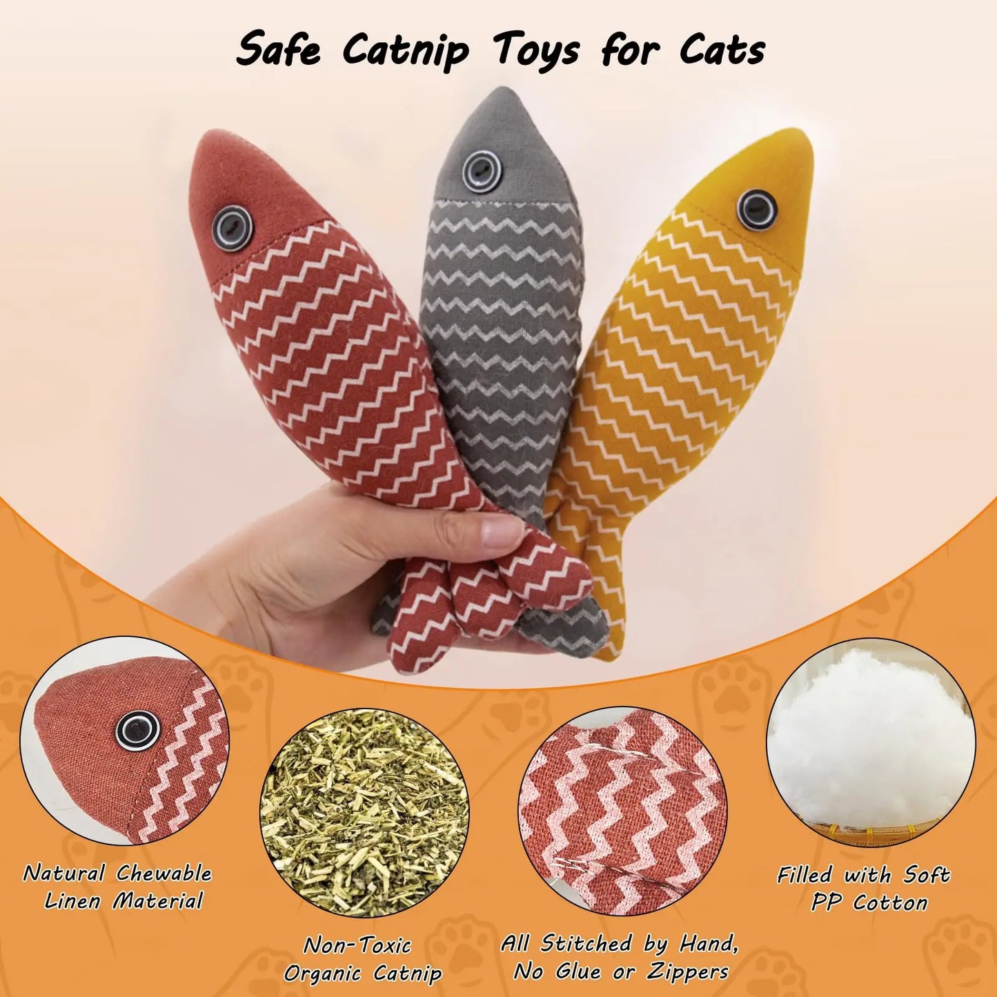 Interactive Fish Catnip Toy for Cats