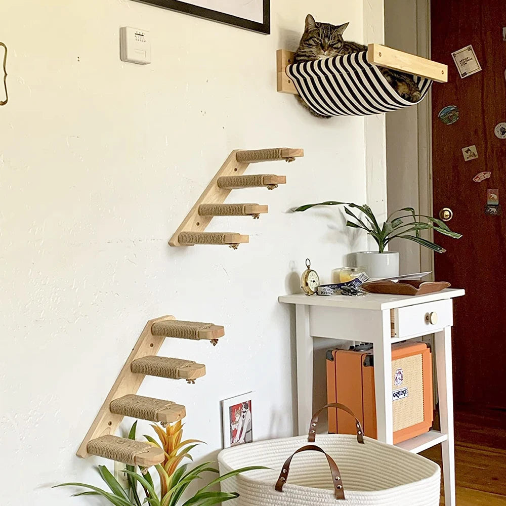 Wall Mount Shelf with Tree Tower