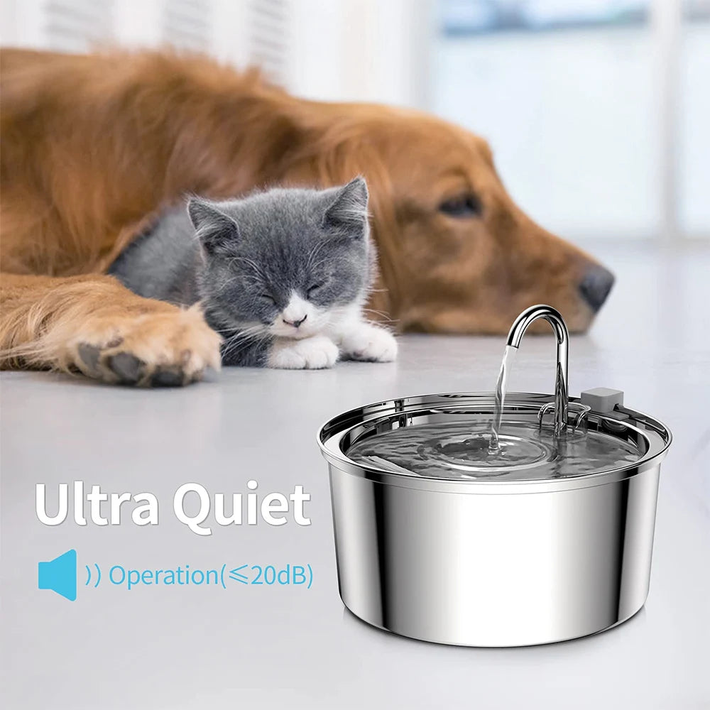 Stainless Steel Automatic Cat Water Feeder