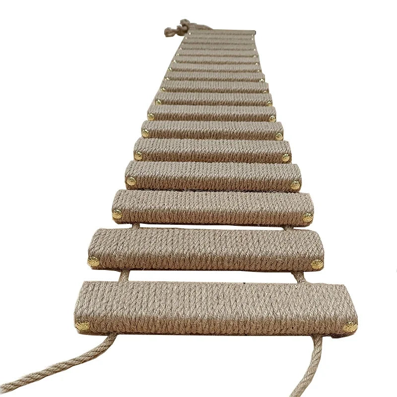 Wall-Mounted Activity Cat Wood Sisal Scratcher Furniture