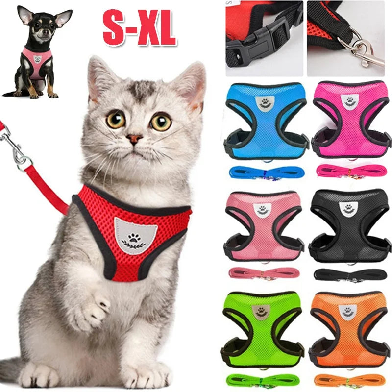 Reflective Mesh Harness & Leash Set