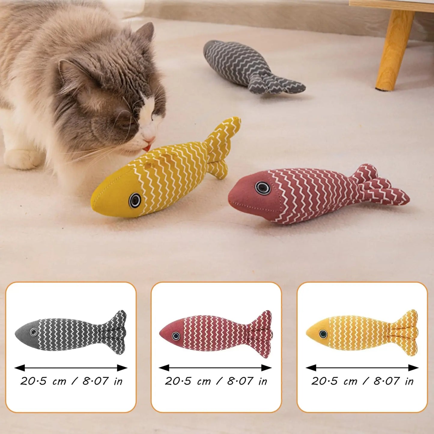 Interactive Fish Catnip Toy for Cats