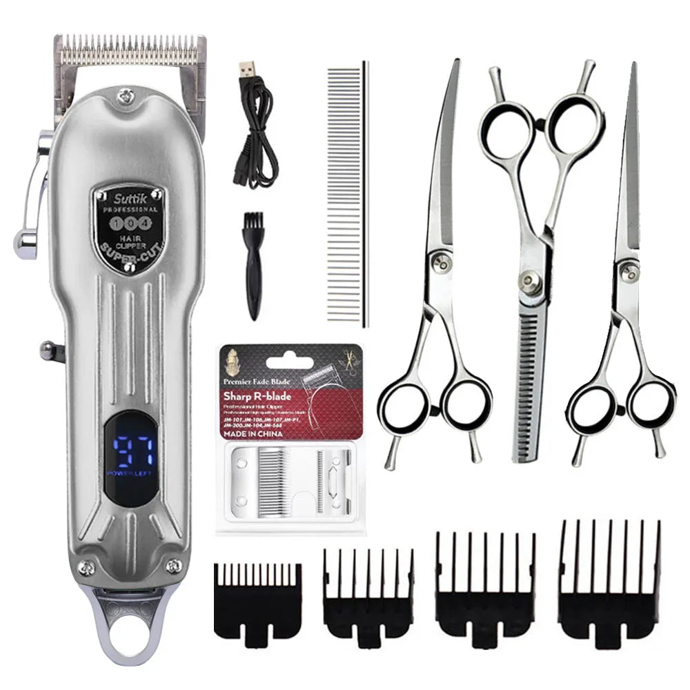 Professional Rechargeable Dog Hair Trimmer Kit